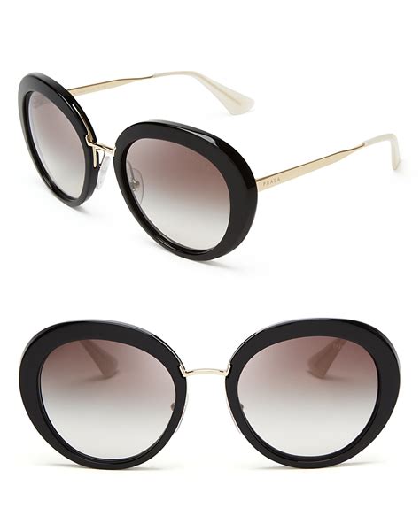 prada oversized round sunglasses|black prada sunglasses for women.